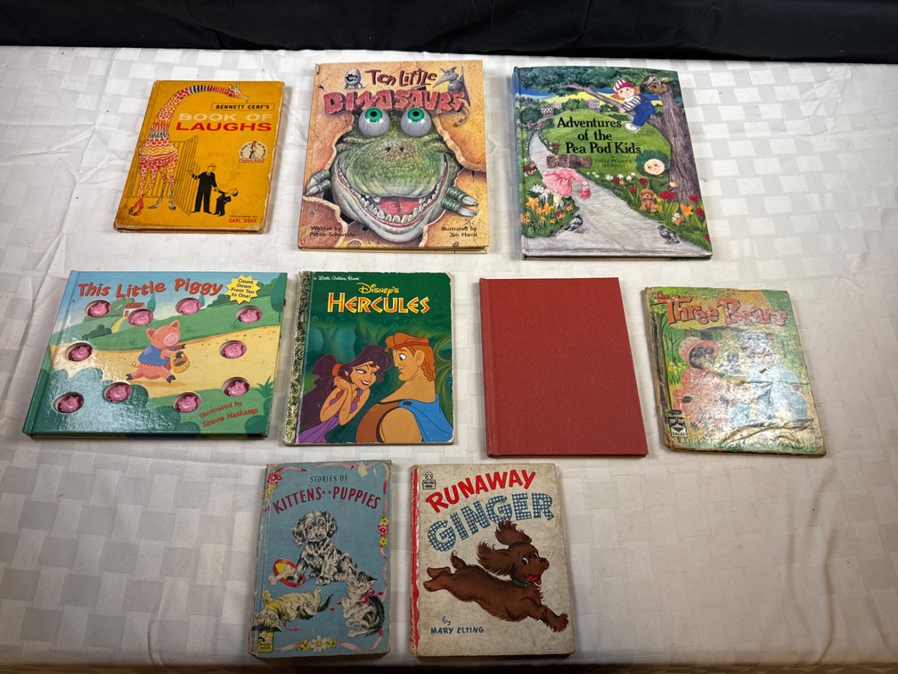 Nine Childrenâ€™s Books Featuring Various Titles and Themes
