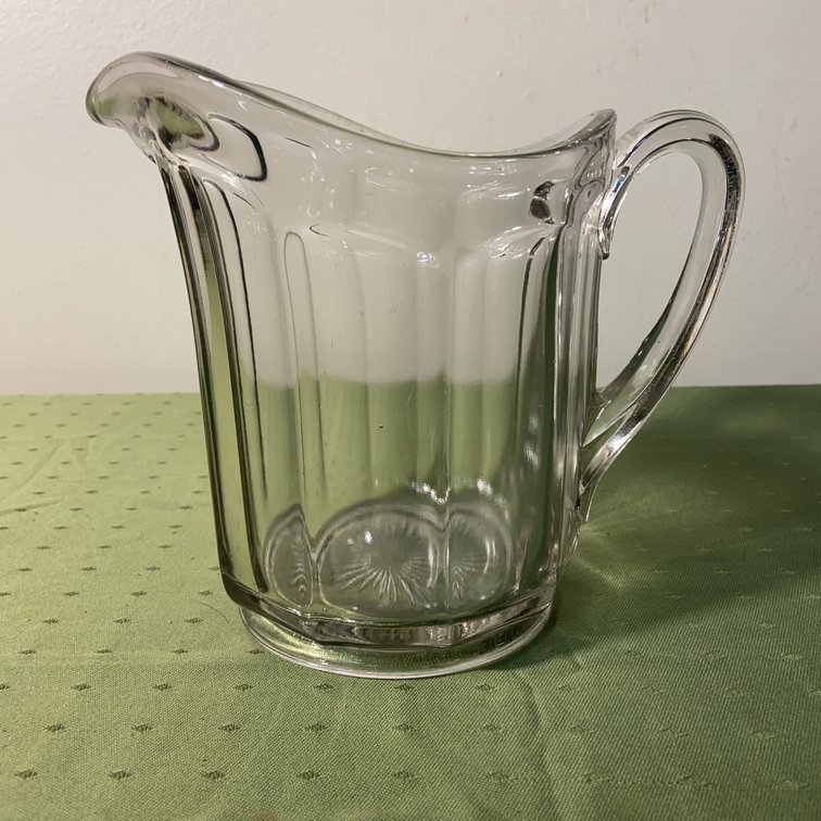 Heisey Clear Glass Pitcher With Handle