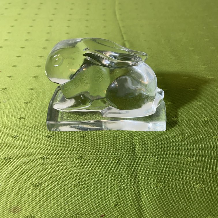 Heisey Clear Glass Bunny Figurine No Damage