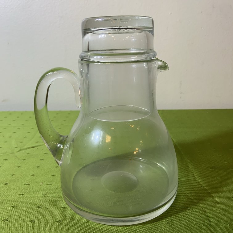 Heisey Glass Tumble Up Water Jug and Glass