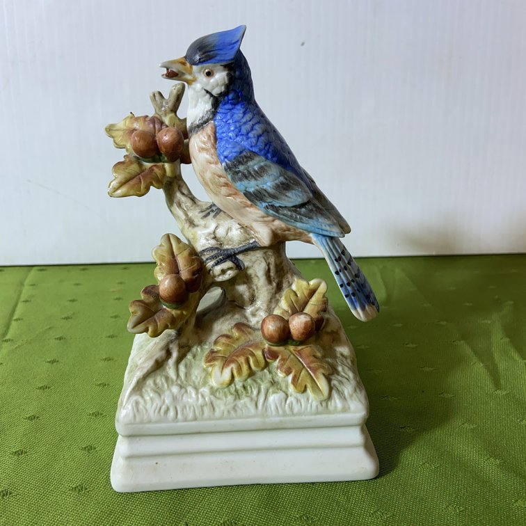 Gorham Blue Jay Porcelain Music Box Japan