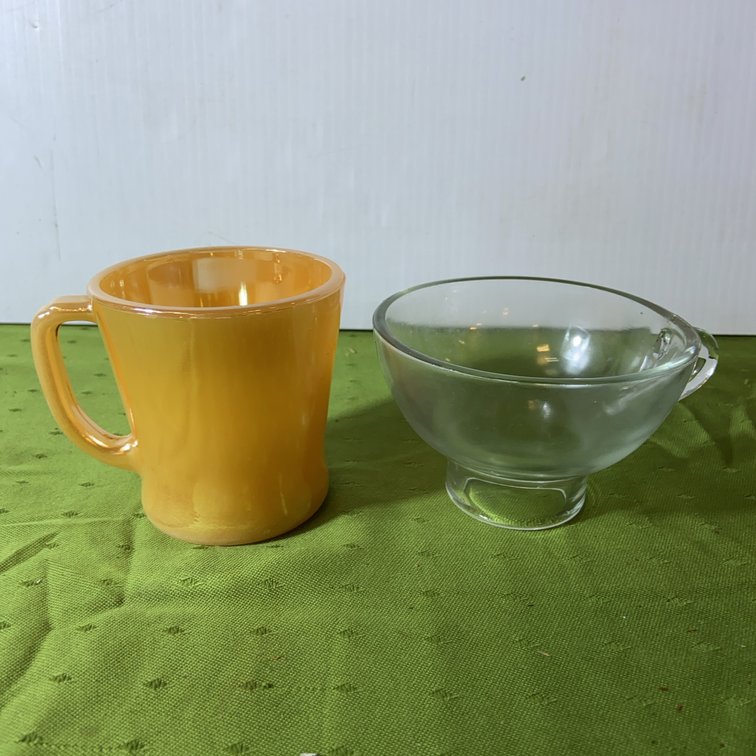 Fire-King Anchor Hocking Mug and Glass funnel