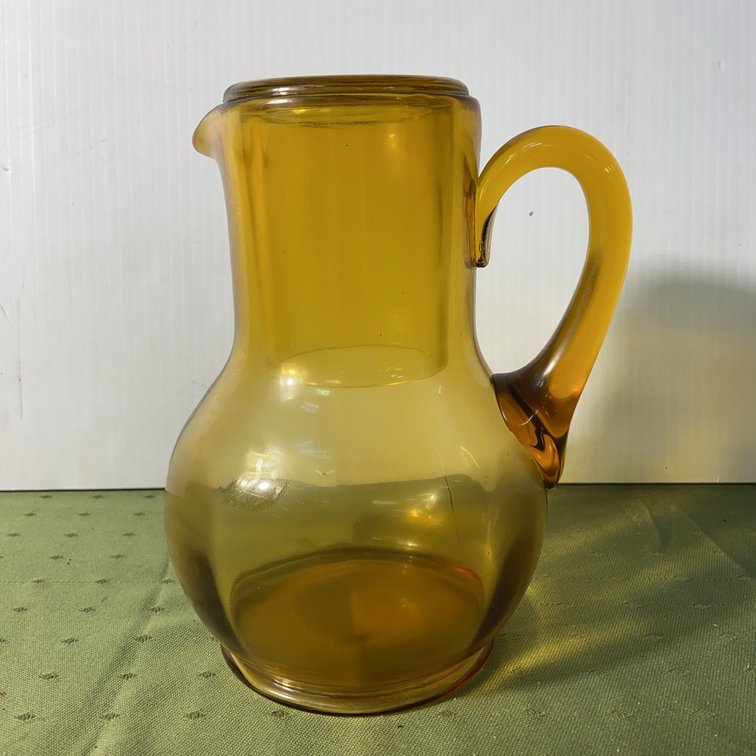 Amber Glass Tumble Up Pitcher and Tumbler Set