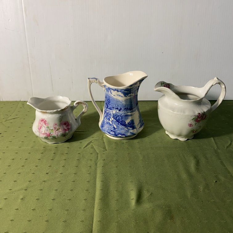 3 Porcelain Creamers, Alfred Meakin