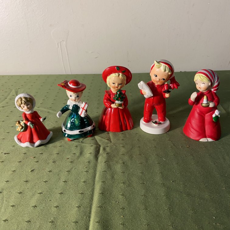 5 Christmas Japan Ceramic Figurines
