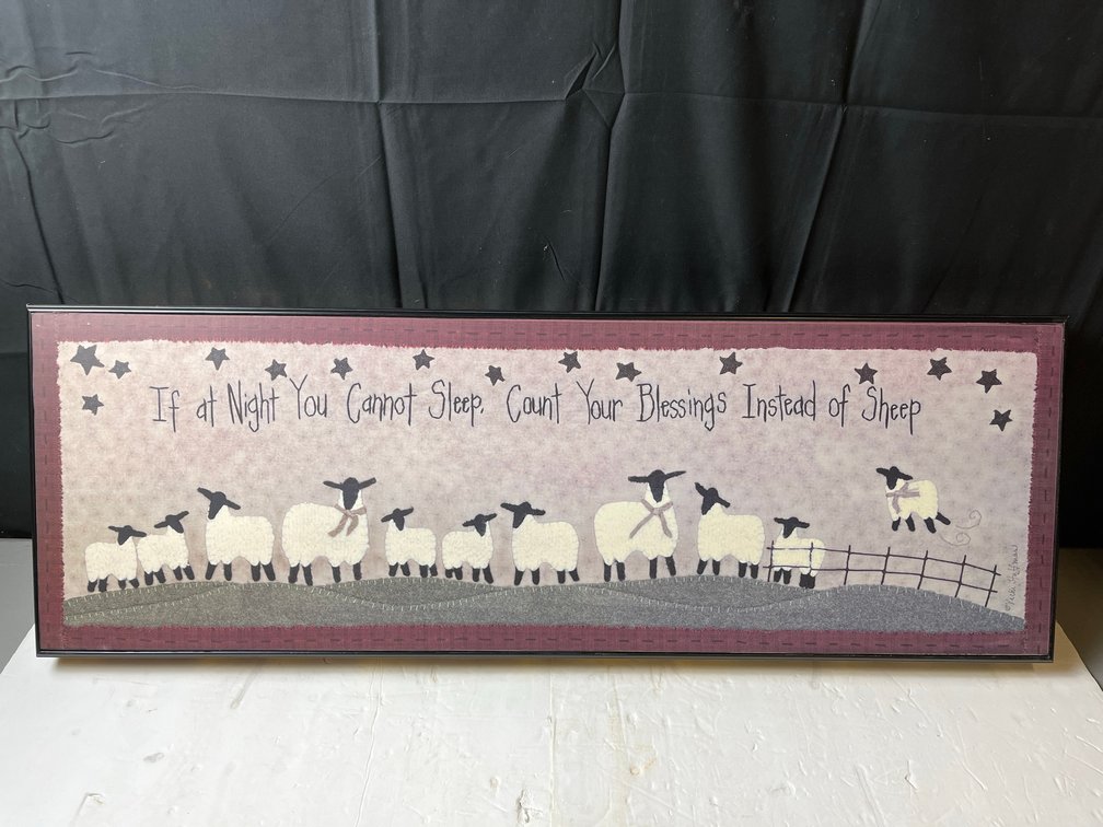 Creative Co-Op 36" Wood Plaque With Sheep