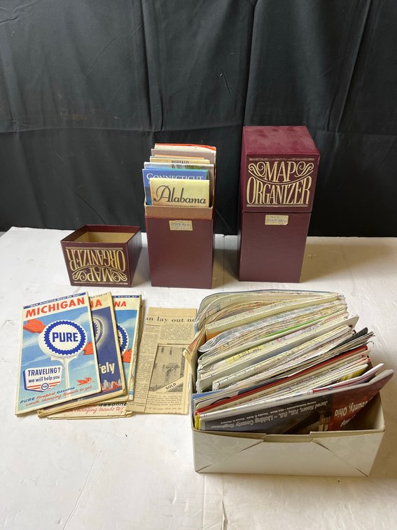 State and County Road Maps in Organizers