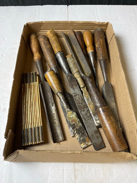 Wood Handle Chisels and Files Set