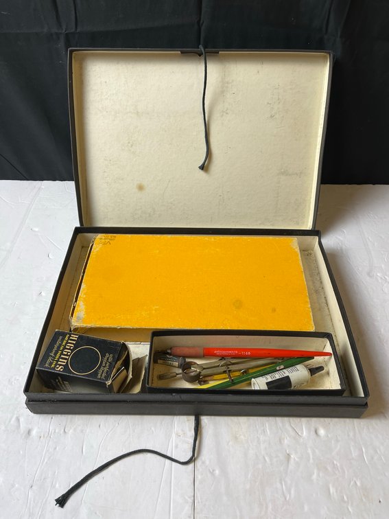 Drawing Instruments Set With Case and Supplies