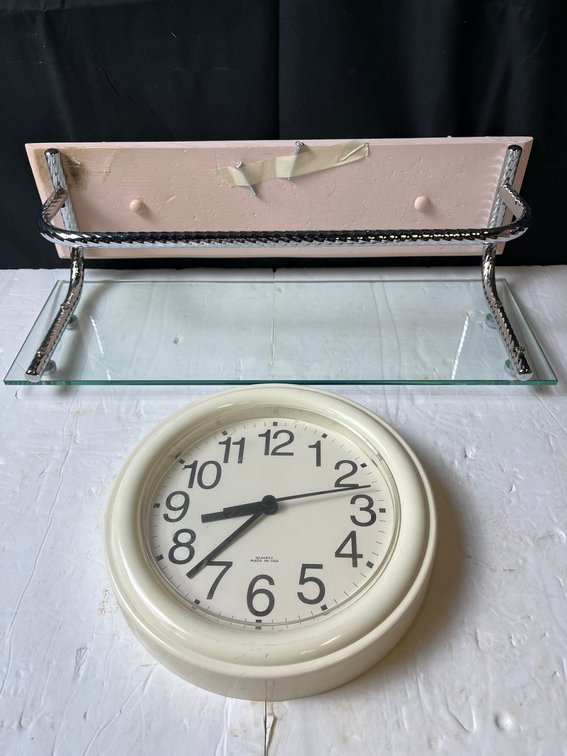 Junghans Wall Clock and Glass Shelf Set
