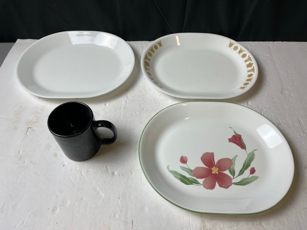 Corelle By Corning Serving Platters and Mug