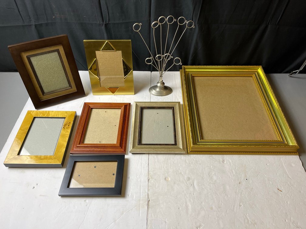 Photo Frames and Metal Display Stand