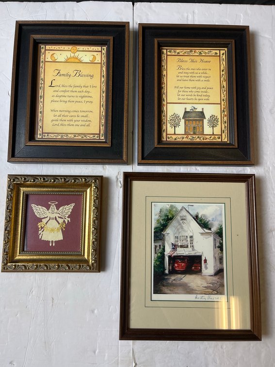 Framed Decor: Blessings, Angel & Firehouse Art