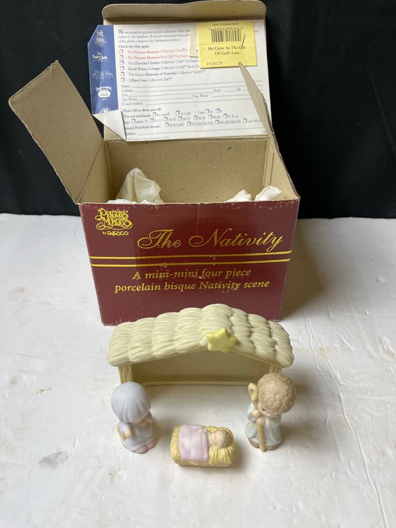 Precious Moments 4-Piece Porcelain Nativity Set