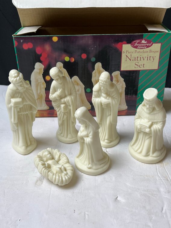 Treasured Times 6 Piece Porcelain Bisque Nativity