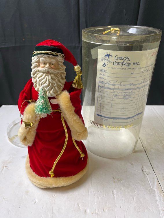 Greegan Santa Tree Topper with Velvet Robe