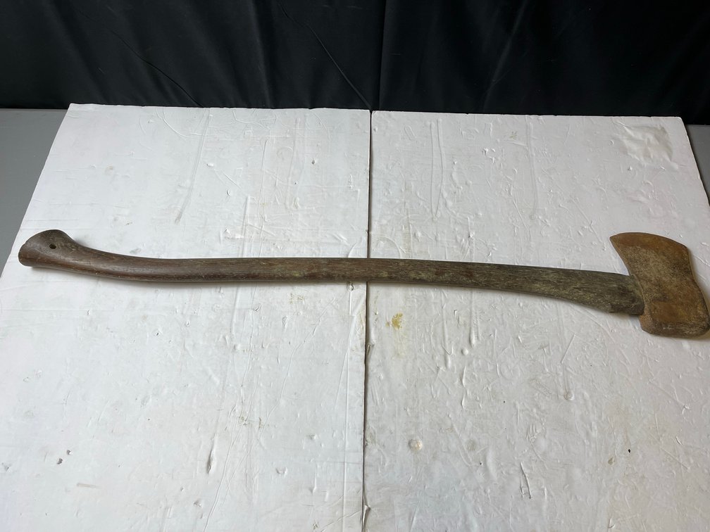 Single Bit Axe With Wooden Handle