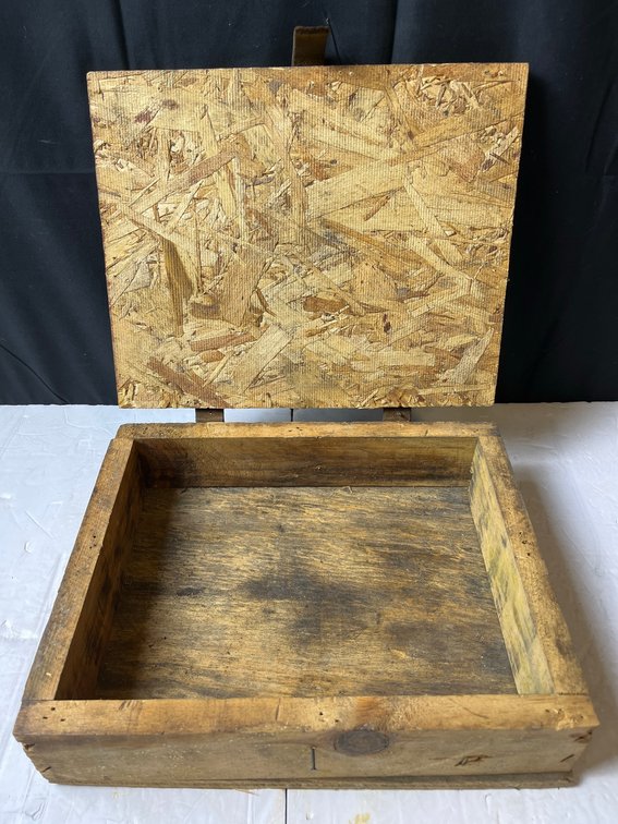 Wooden OSB Storage Box With Hinged Lid