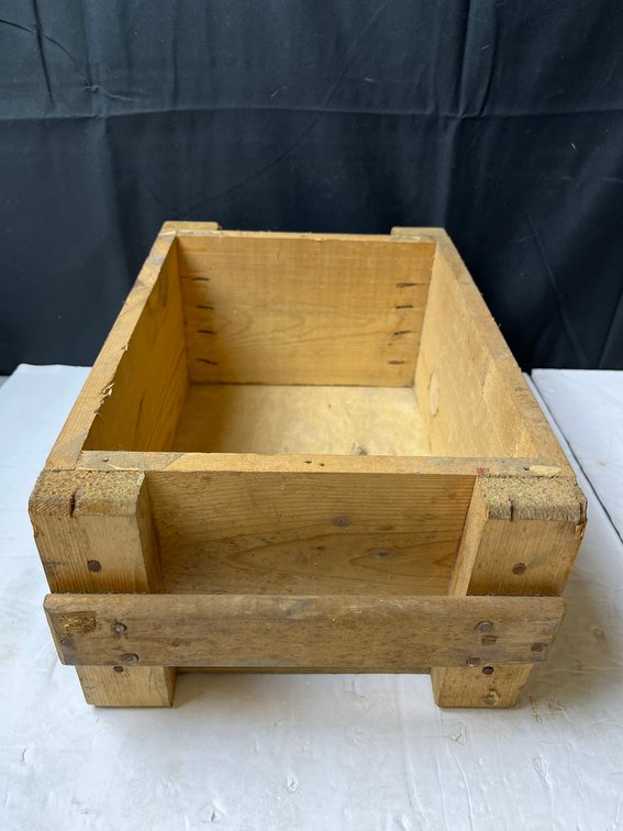Rectangular Wooden Crate Storage Box