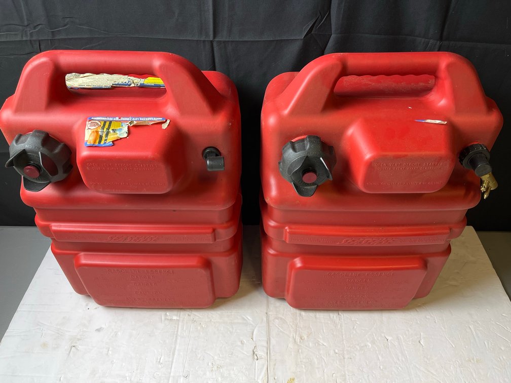 Pair SeaSense Red Plastic Fuel Tanks