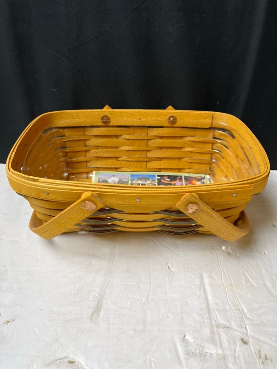 Longaberger Rectangular Basket With Liner