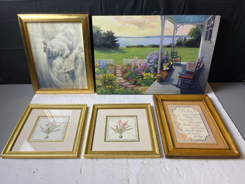 Framed Art Lot: J. Reed, Celia Judge, Floral Prints