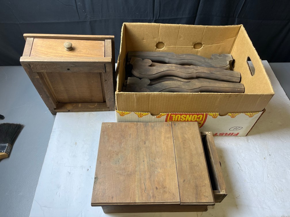 Wooden Table Parts and Drawer