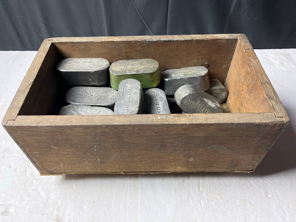 National Lead Co. Ingots in Wood Crate
