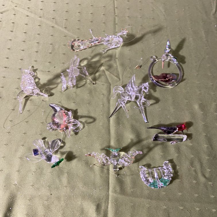 Glass Animal Figurines Lot of 10