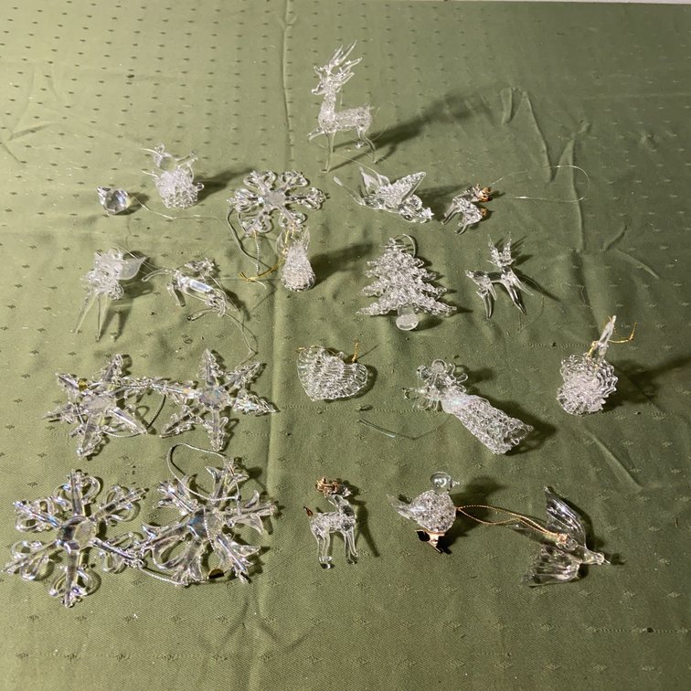 Clear Glass Christmas Ornaments