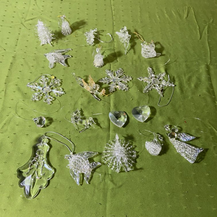 Clear Glass Christmas Ornaments
