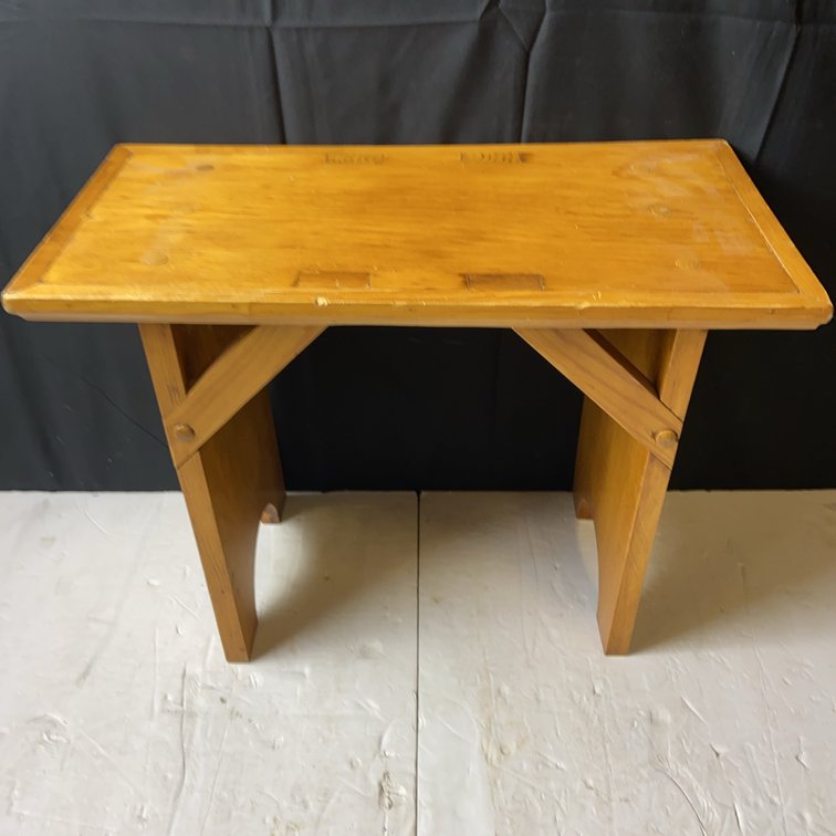 Rectangular Wooden Side Table with Joinery Detail