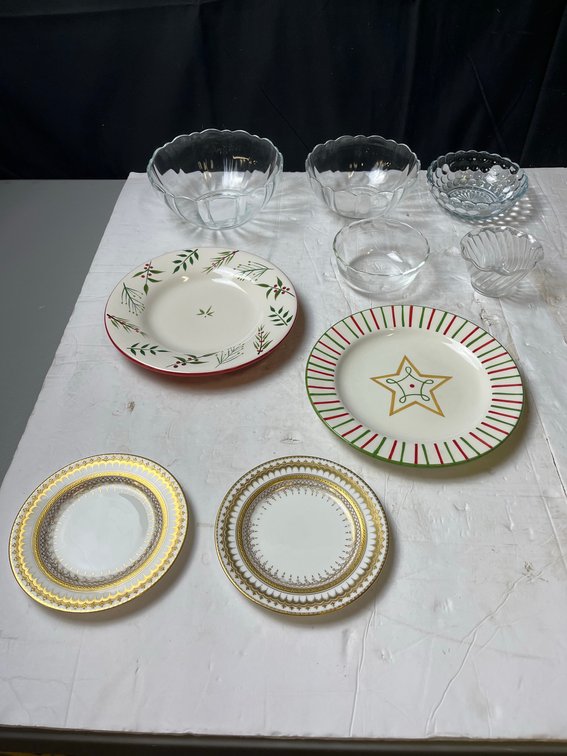 Decorative Plates and Glass Bowls Lot