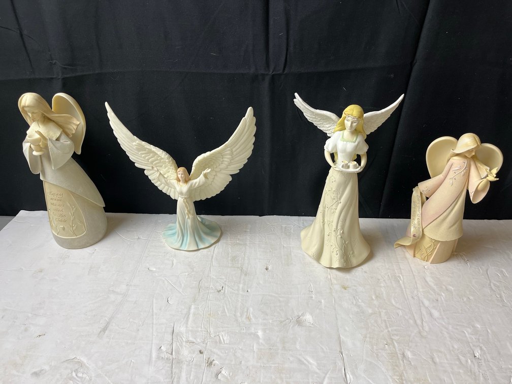 Resin and Porcelain Angel Figurines