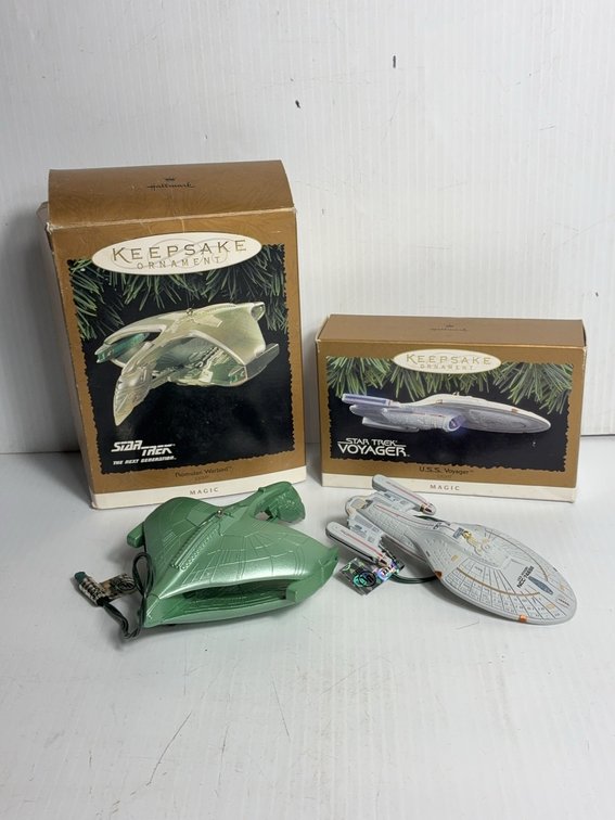 Hallmark Star Trek Ornaments Tested, 2pcs with Boxes