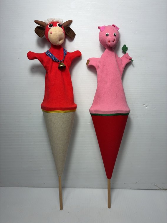 Moravska Ustredna Brno Animal Hand Puppets Set