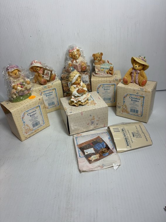 Cherished Teddies Figurines Lot with Boxes