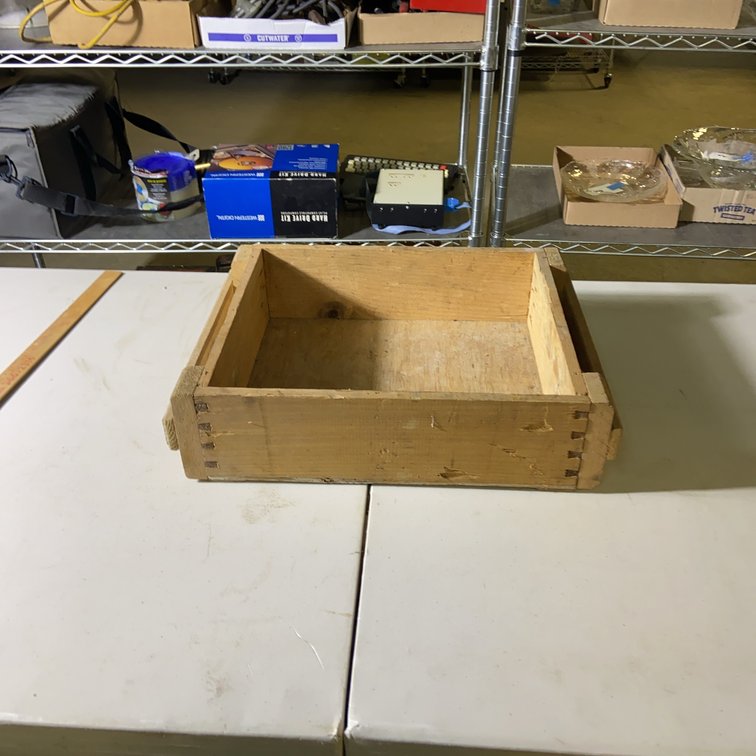 Wooden Crate Box With Dovetail Joints