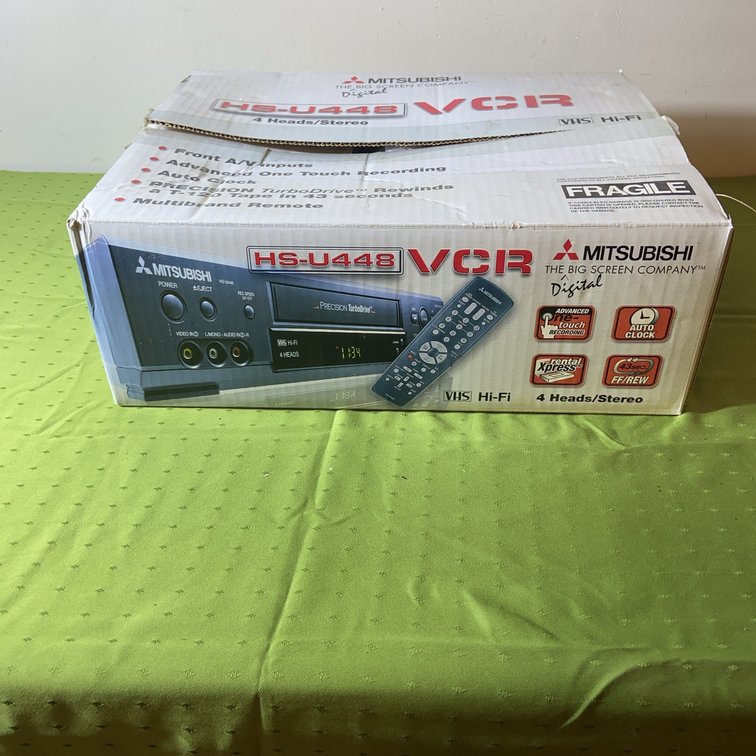 Mitsubishi HS-U448 VCR With Remote in Box