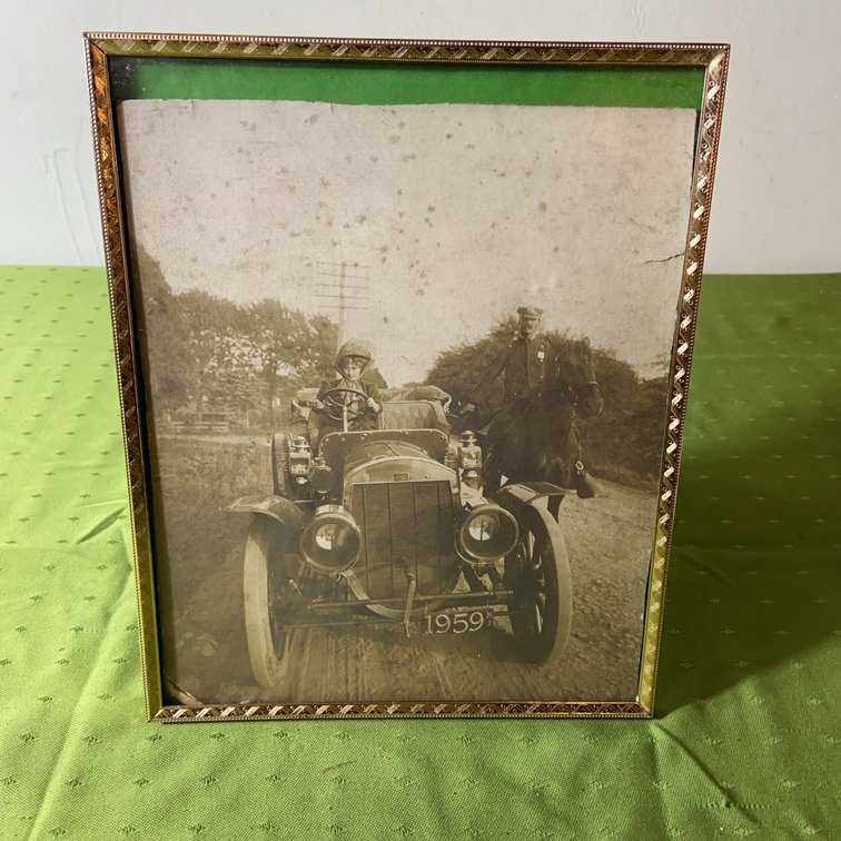 Framed 1959 Vintage Car Photograph