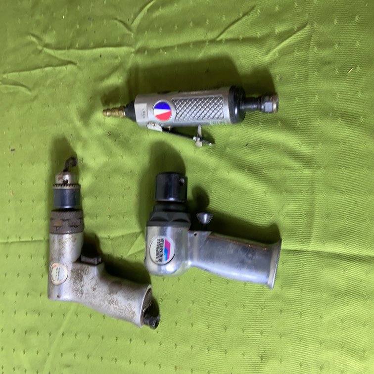 3 Pneumatic Tools: Grinder, Sander, Drill