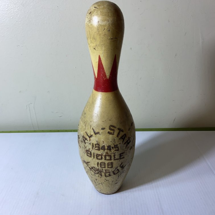 Brunswick King Bowling Pin 1944-45 Biddle League