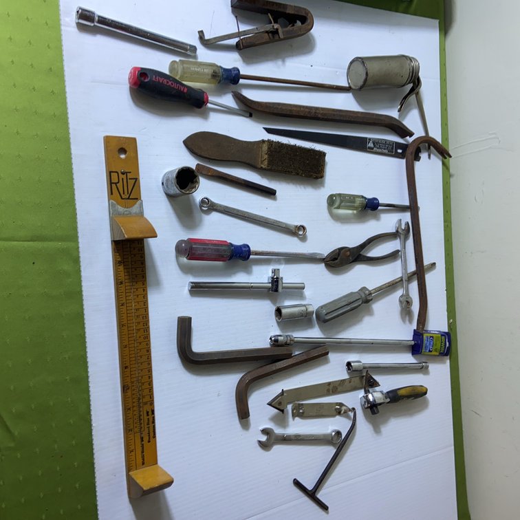 Hand Tools Lot With Ritz Folding Ruler