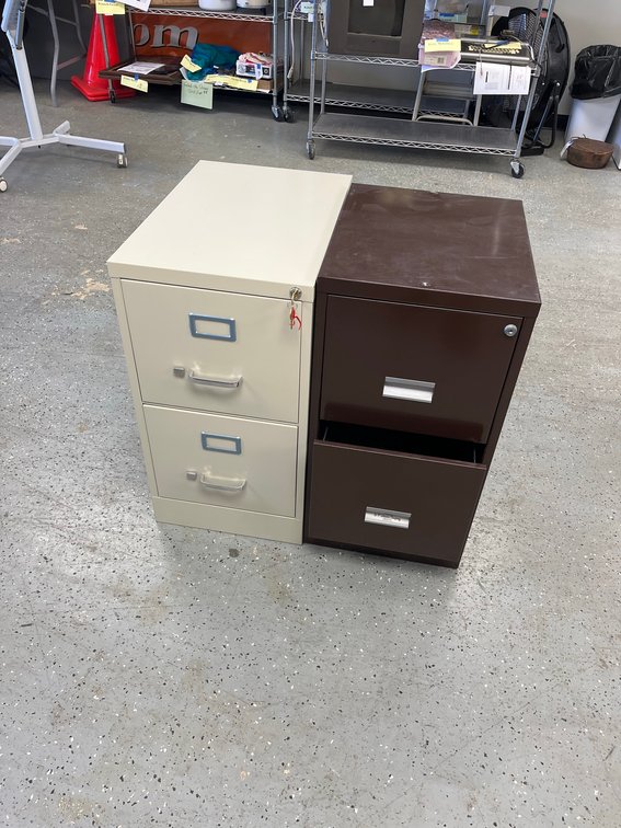 Metal Two-Drawer File Cabinets