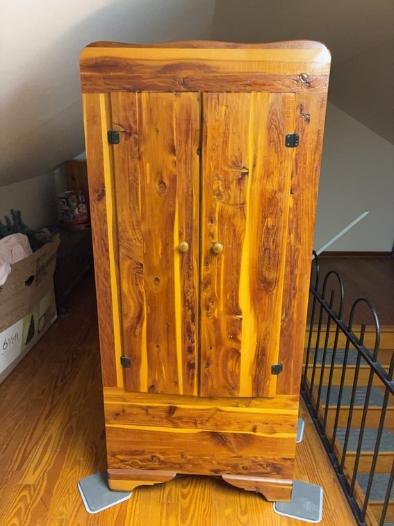 Solid Wood Armoire Wardrobe, 28x20x63 Inches