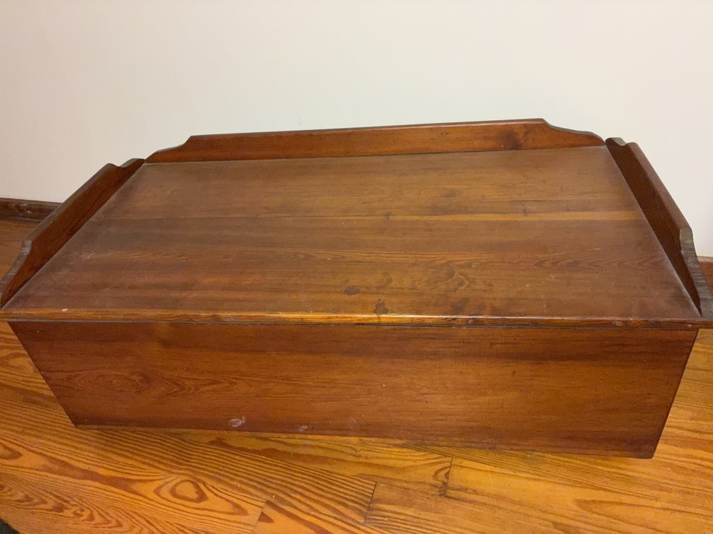 Wood Storage Chest on Casters 45x23x18 Inches