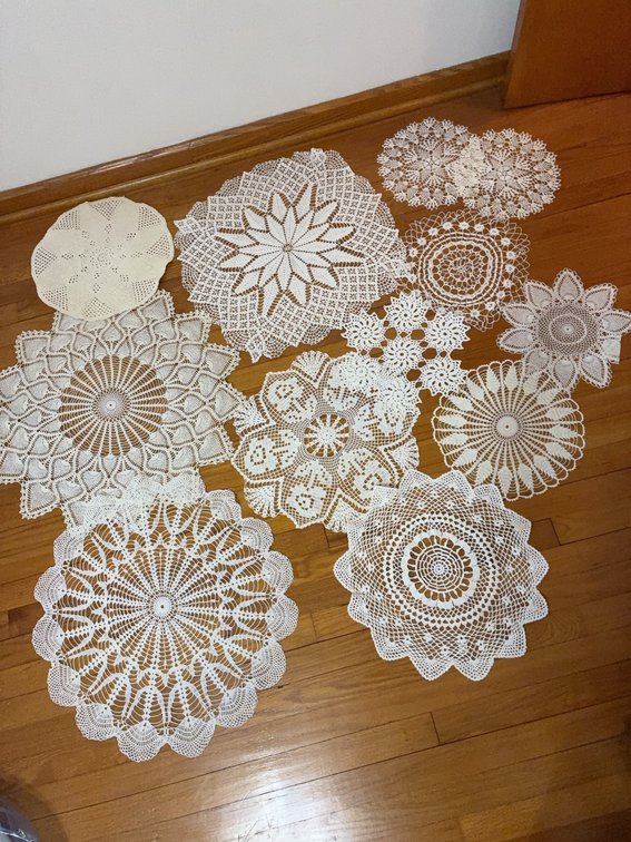 Handmade Crochet Lace Doilies Lot