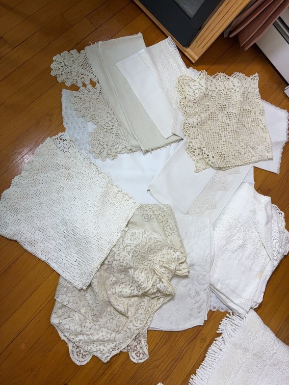 Lace and Crochet Table Linens Lot