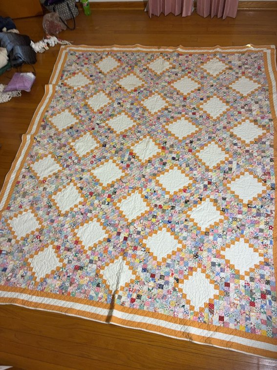 Large Handmade Patchwork Quilt 80 x 98 Inches