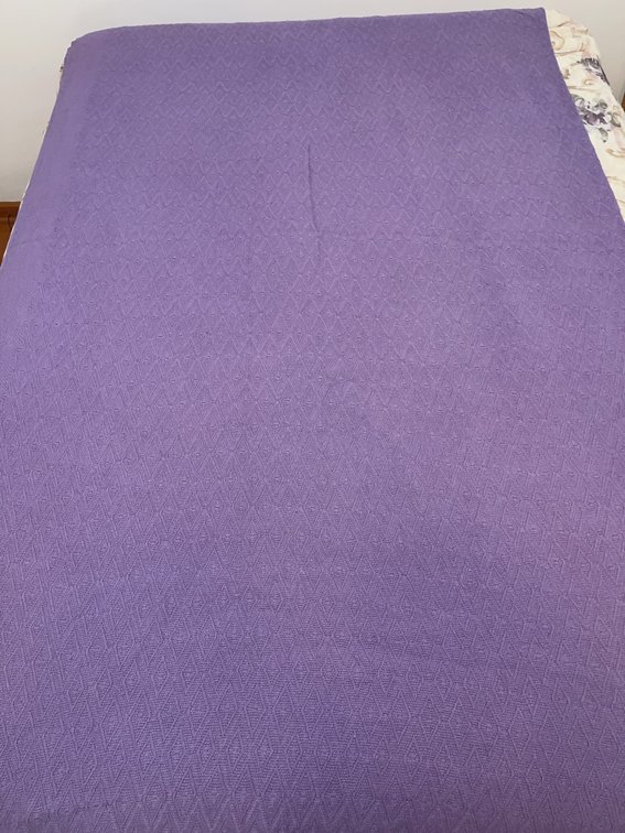Cotton Diamond Pattern Purple Blanket 94x162 cm